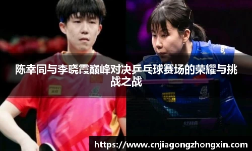 陈幸同与李晓霞巅峰对决乒乓球赛场的荣耀与挑战之战